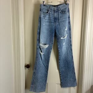 Veronica Beard Jeans 29 W 35 L Women's Dylan High Rise Coastal Grunge Destroyed
